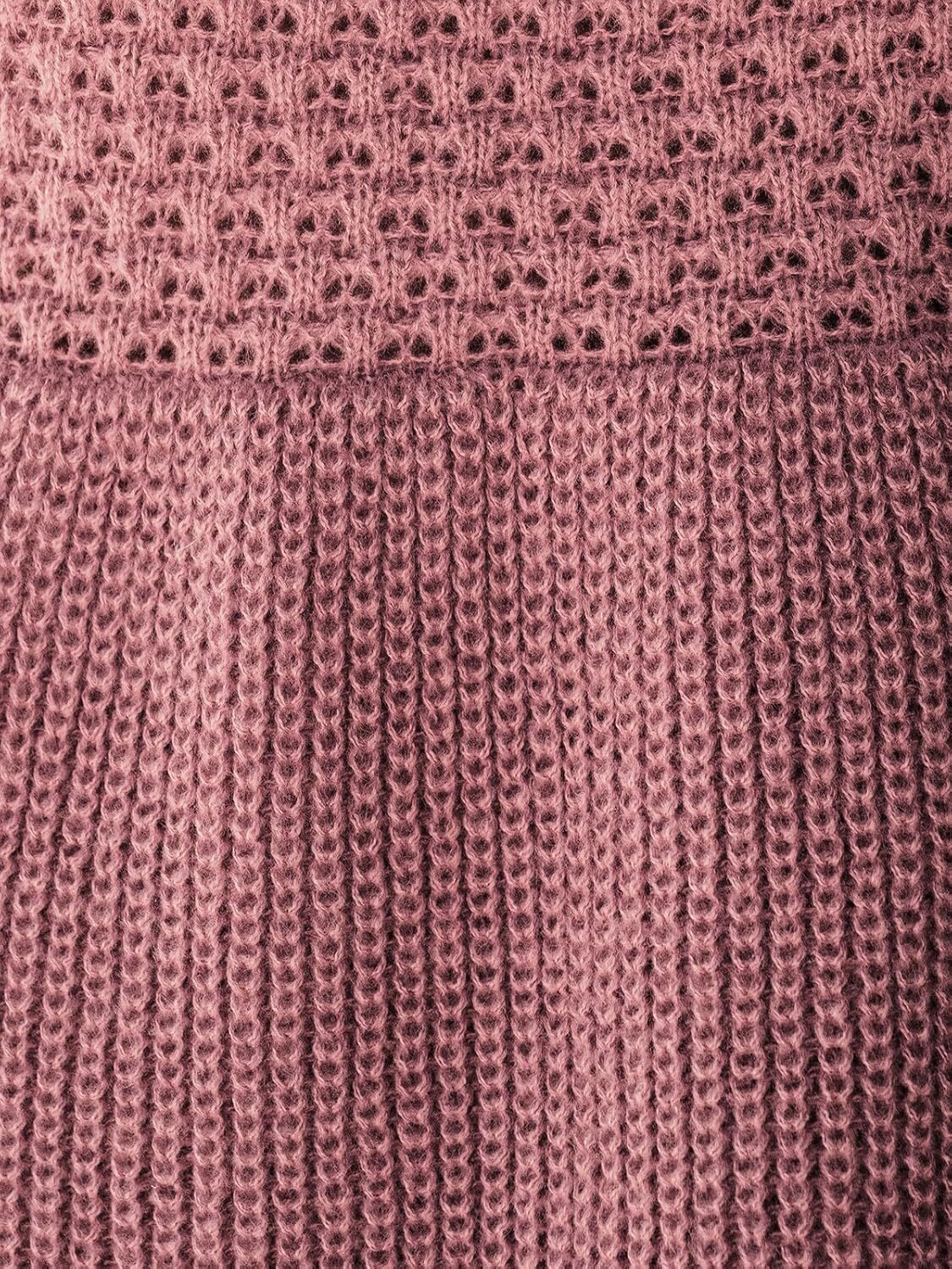 Women's Sweater Dress V Neck Honeycomb Long Sleeve Textured Fall Casual Knit Pullover Dresses