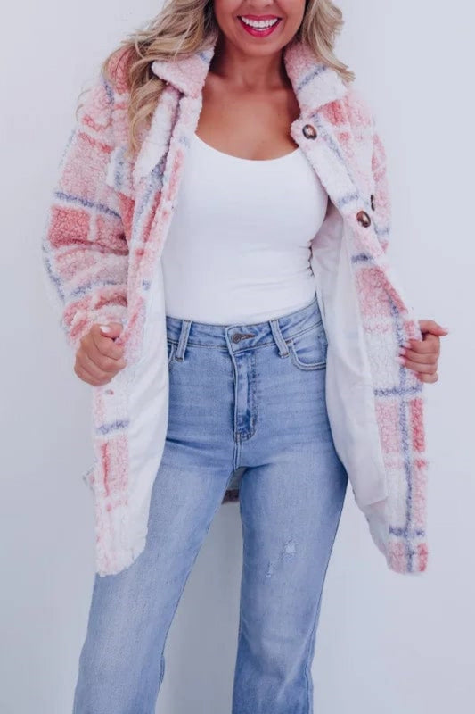 Women's Teddy Plaid Wool Jacket